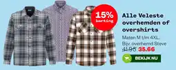 Welkoop Alle Veleste overhemden of overshirts aanbieding