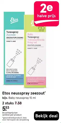 Etos Etos neusspray zeezout aanbieding