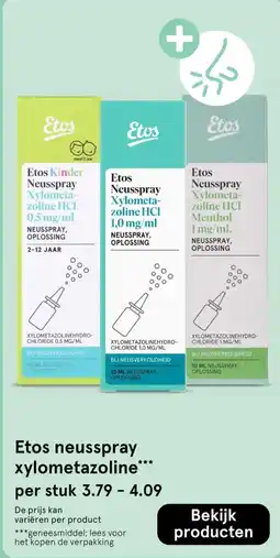 Etos Etos neusspray xylometazoline aanbieding