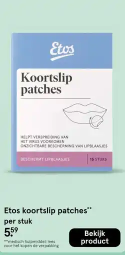 Etos Etos koortslip patches aanbieding