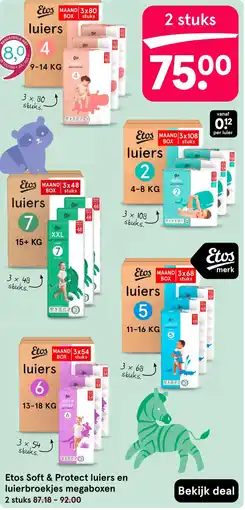 Etos Etos Soft & Protect luiers en luierbroekjes megaboxen aanbieding