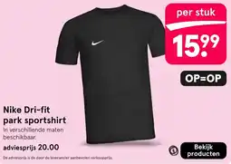 Etos Nike Dri-fit park sportshirt aanbieding