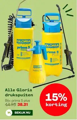 Welkoop Gloria drukspuiten aanbieding