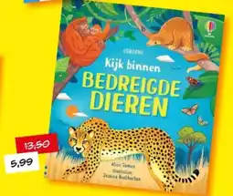 Boekenvoordeel Usborne Kijk binnen Bedreigde Dieren aanbieding