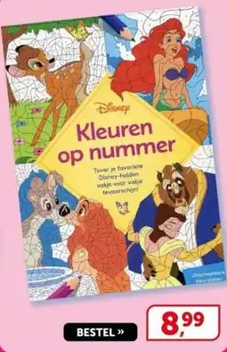 Boekenvoordeel Disney Kleuren op nummer aanbieding