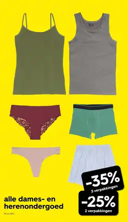 HEMA Alle dames en herenondergoed aanbieding