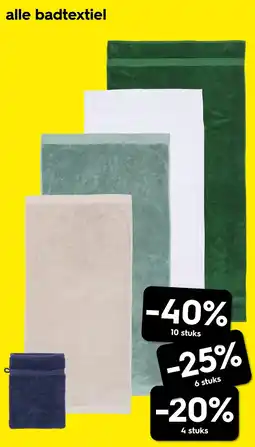 HEMA Alle badtextiel aanbieding
