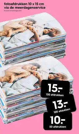 HEMA fotoafdrukken 10 x 15 cm aanbieding
