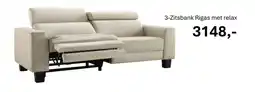 INHOUSE Rigas 3-Zitsbank met relax aanbieding