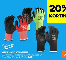 BOUWMAAT Milwaukee werkhandschoenen aanbieding