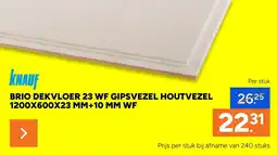 BOUWMAAT knauf brio dekvloer 23 wf gipsvezel houtvezel aanbieding