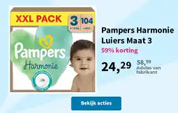 Plein.nl Pampers Harmonie Luiers Maat 3 aanbieding