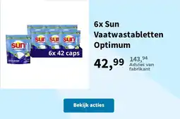 Plein.nl Sun Vaatwastabletten Optimum aanbieding