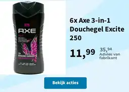 Plein.nl Axe Douchegel Excite aanbieding