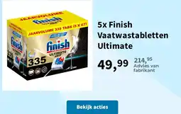 Plein.nl Finish vaatwastabletten ultimate aanbieding