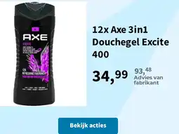 Plein.nl Axe 3in1 Douchegel Excite 400 aanbieding