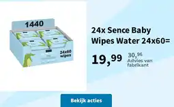 Plein.nl Sence Baby Wipes Water aanbieding