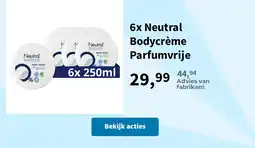 Plein.nl Neutral Bodycrème Parfumvrije aanbieding