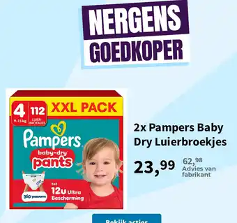 Plein.nl Pampers baby-dry pants aanbieding