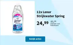 Plein.nl Lenor strijkwater spring aanbieding