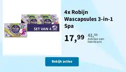 Plein.nl Robijn Wascapsules 3-in-1 Spa aanbieding