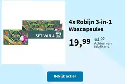 Plein.nl Robijn 3-in-1 Wascapsules aanbieding
