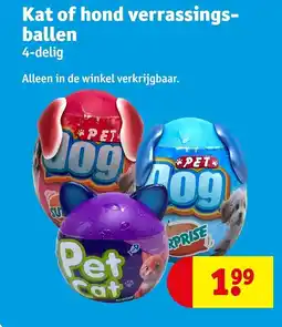 Kruidvat Kat of hond verrassings- ballen aanbieding