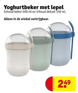 Kruidvat Yoghurtbeker met lepel aanbieding
