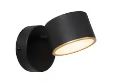 Wehkamp Lucide GIAN - Wandlamp - LED Dimb. - 1x9W 2700K - Zwart aanbieding