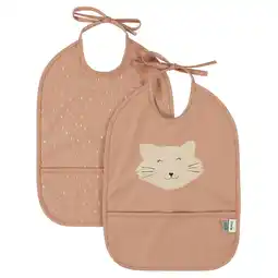 Wehkamp Trixie afwasbaar slabbetje - Mrs. Cat (set van 2) aanbieding