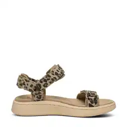 Wehkamp Woden suède sandalen beige/zwart aanbieding