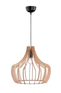 Wehkamp REALITY WOOD - Hanglamp - Houtkleurig - excl. 1x E27 4 W aanbieding