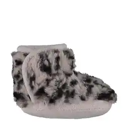 Wehkamp Apollo slofjes met imitatiebont lichtroze/zwart aanbieding