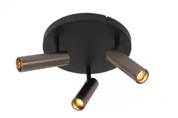 Wehkamp Lucide GRADO - Plafondspot - Ø 25 cm - 3xGU10 (MR11) - Grijs ijzer aanbieding