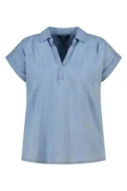 Wehkamp MS Mode blousetop met omslagdetail Plus Size - blauw aanbieding