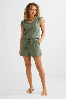 Wehkamp BEACHWAVE playsuit olijfgroen aanbieding