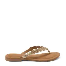 Wehkamp Lazamani leren teenslippers cognac aanbieding