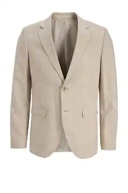 Wehkamp JACK & JONES PREMIUM gemêleerd slim fit colbert JPRRIVIERA met linnen beige aanbieding