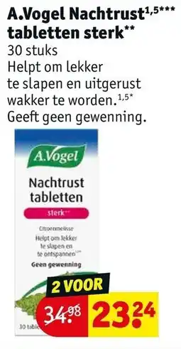 Kruidvat A.Vogel Nachtrust tabletten sterk aanbieding