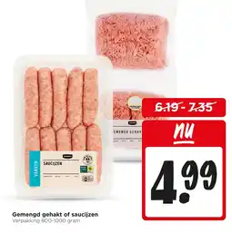Jumbo Gemengd gehakt of saucijzen aanbieding