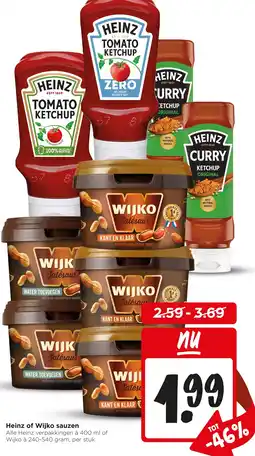Jumbo Heinz of Wijko sauzen aanbieding