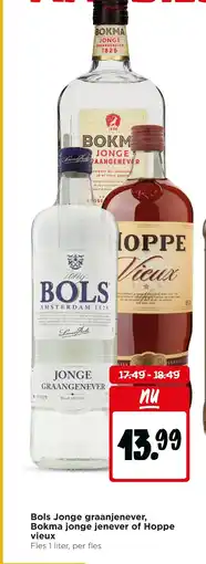 Jumbo Bols Jonge graanjenever, Bokma jonge jenever of Hoppe vieux aanbieding