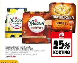Jumbo Speciaalbieren van Grolsch, Grolsch Radler of Grimbergen aanbieding
