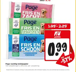 Jumbo Page vochtig toiletpapier aanbieding