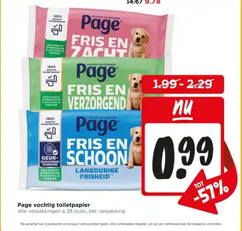 Jumbo Page vochtig toiletpapier aanbieding