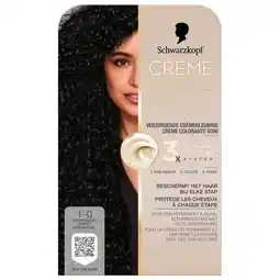 Trekpleister Schwarzkopf Creme Supreme 1-10 Natuurlijk Zwart Verzorgende Crèmekleuring aanbieding