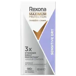 Trekpleister Rexona Maximum Protection Sensitive Dry Antitranspirant Deodorant Stick aanbieding