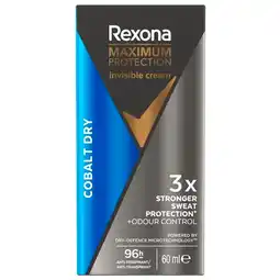 Trekpleister Rexona Maximum Protection Cobalt Dry Antitranspirant Deodorant Stick aanbieding