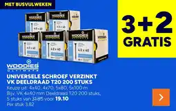 BOUWMAAT Woodies Ultimate Universele schroef verzinkt vk deeldraad t20 aanbieding