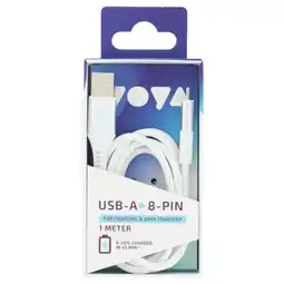 Albert Heijn VOYA USB-A naar 8-pin kabel 1 meter aanbieding